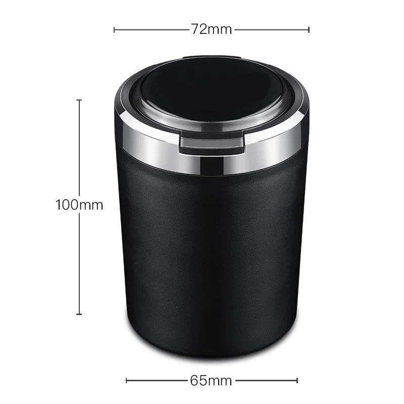 Car LED Light Cigarette Ashtray Container For Fiat 500 500C 500X 500L Abarth 695 Garbage Coin Storage Cup Auto Accessories