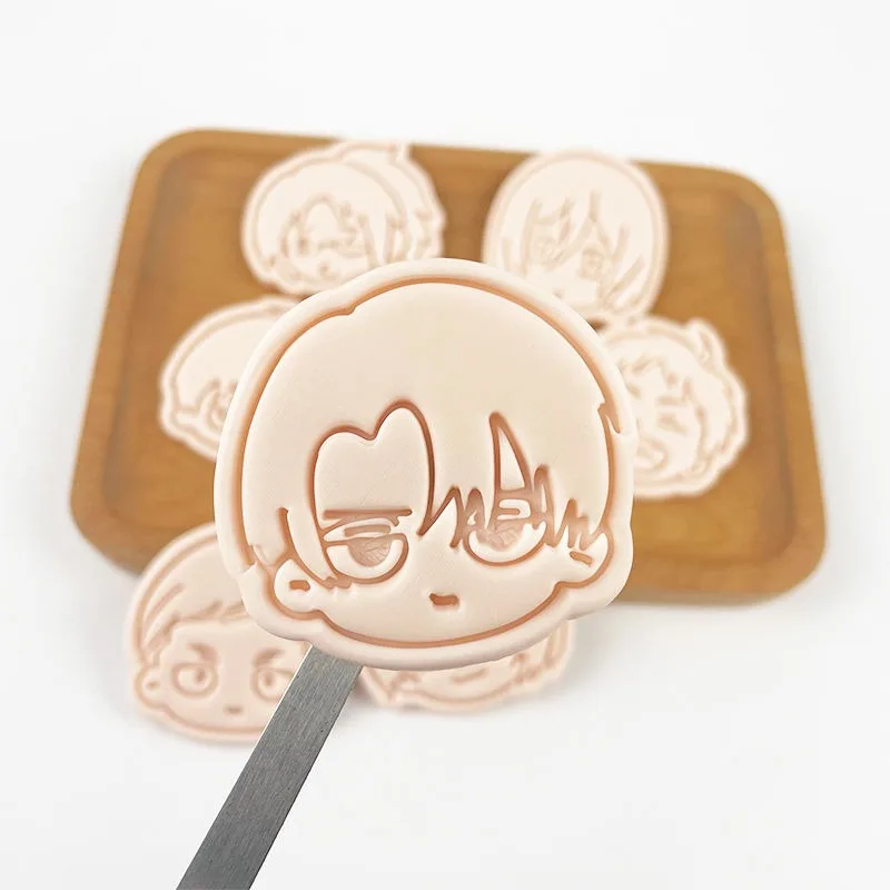 Attack on Titan Press Cookie Molds Anime Eren Mikasa Cookies Cutters Kitchen Baking Tools Levi Ackerman Cake Molds Bakeware - view 4