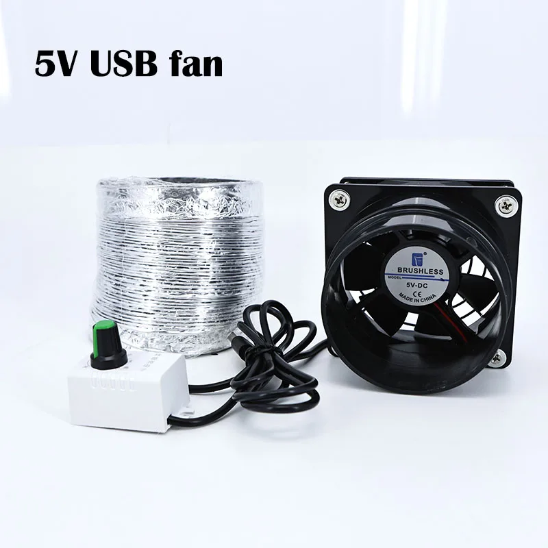 5V USB Assorbitore di Fumi Estrattore di Fumi Ventola a Velocità Regolabile 1m 3m Tubo Condotto Exhuast Ventola senza Spazzole Attrezzature di Saldatura Accessori R
