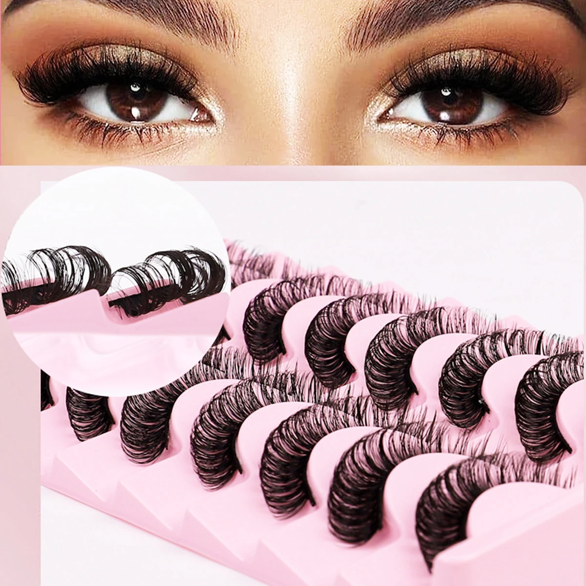 10 par rzęs sztucznych Russian Curl Volume, narzędzia do makijażu