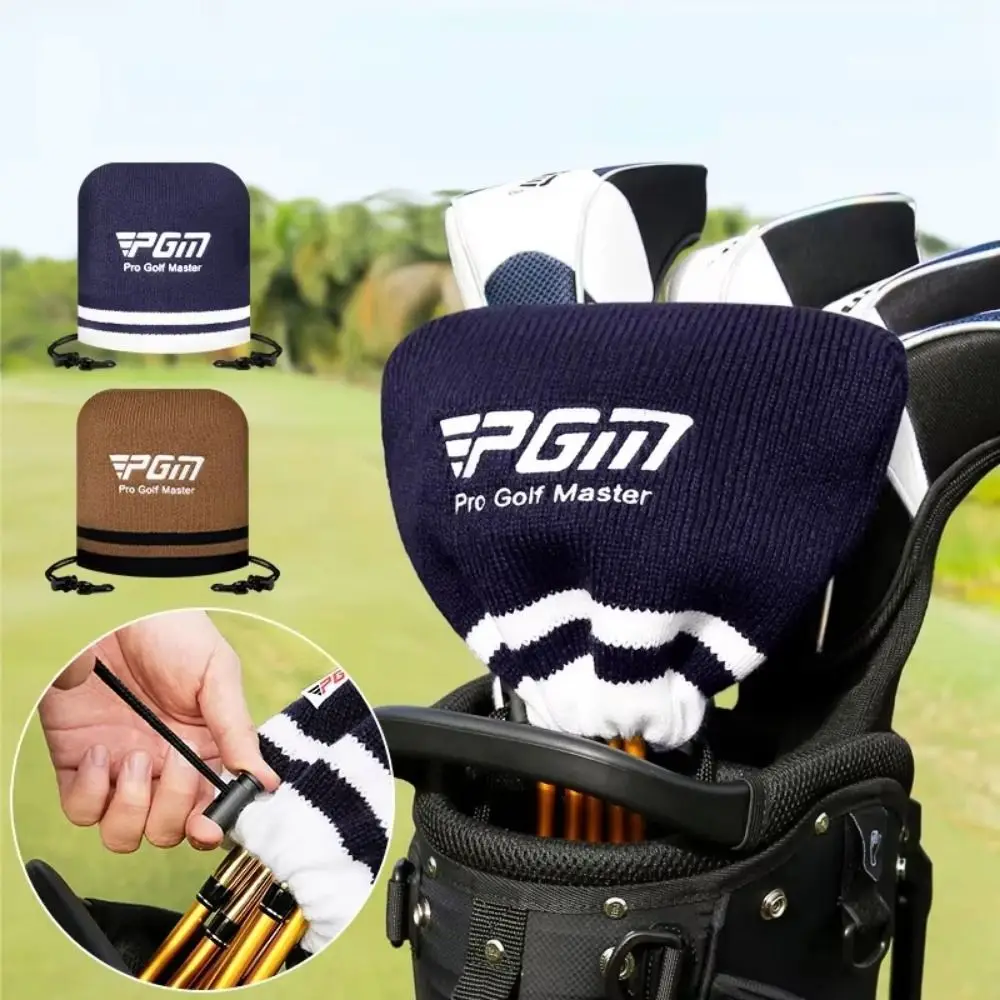 Elastic Knitted Golf Clubs Head Cover 7-9 Golf Clubs Drawstring Golf Clubs Protective Hat Anti-wrinkle Anti-pilling