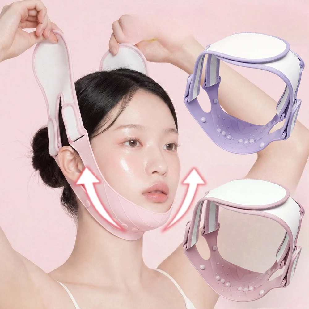 Adjustable V Line Face Lifting Strap Reusable Facial Shaper Bandage Double Chin Support Breathable Face Slimming Belt Tool
