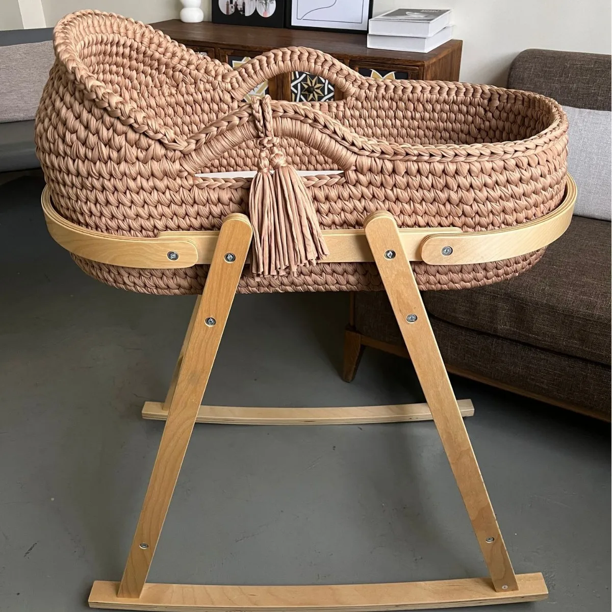 HYS single layer crib hand crochet Moses basket cloth line crochet