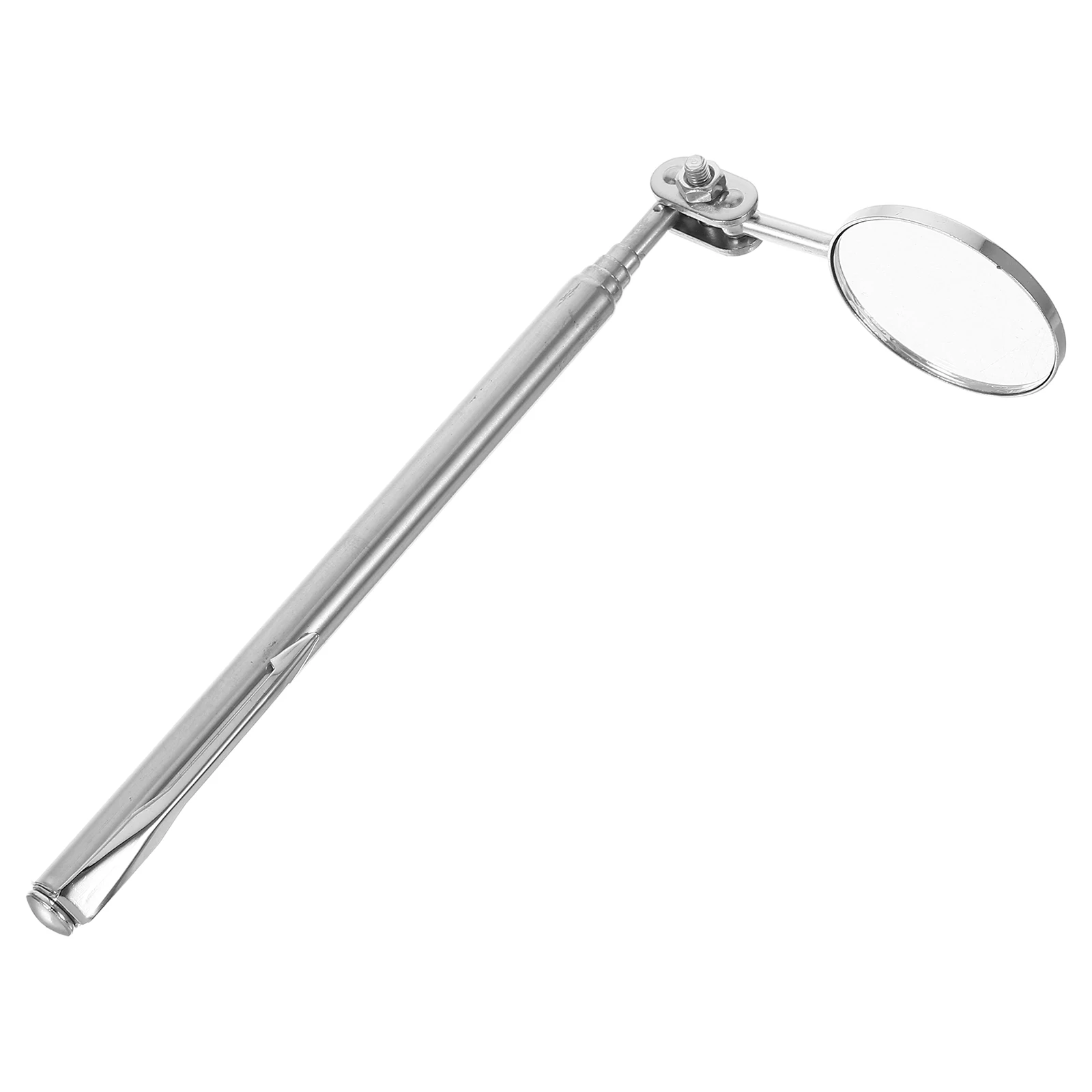 

Small Round Mirror 30Mm Telescoping Inspection Tool 360° Swivel Hd Surface For Mechanics Technicians Portable Stainless