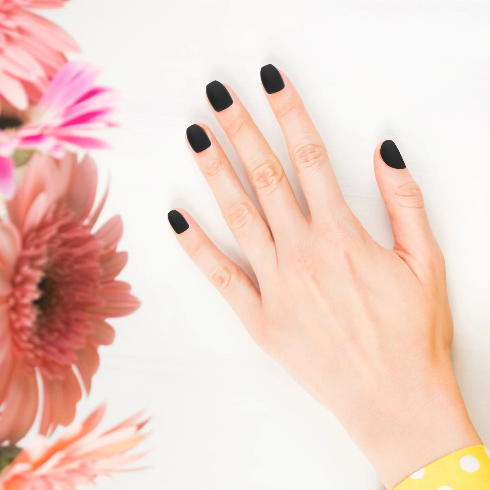 

1 Box Short Matte Fake Nails Tips Pp Material Detachable Nail Patches Diy False Nail Art Decor Women Manicure Ultra-Thin Durable