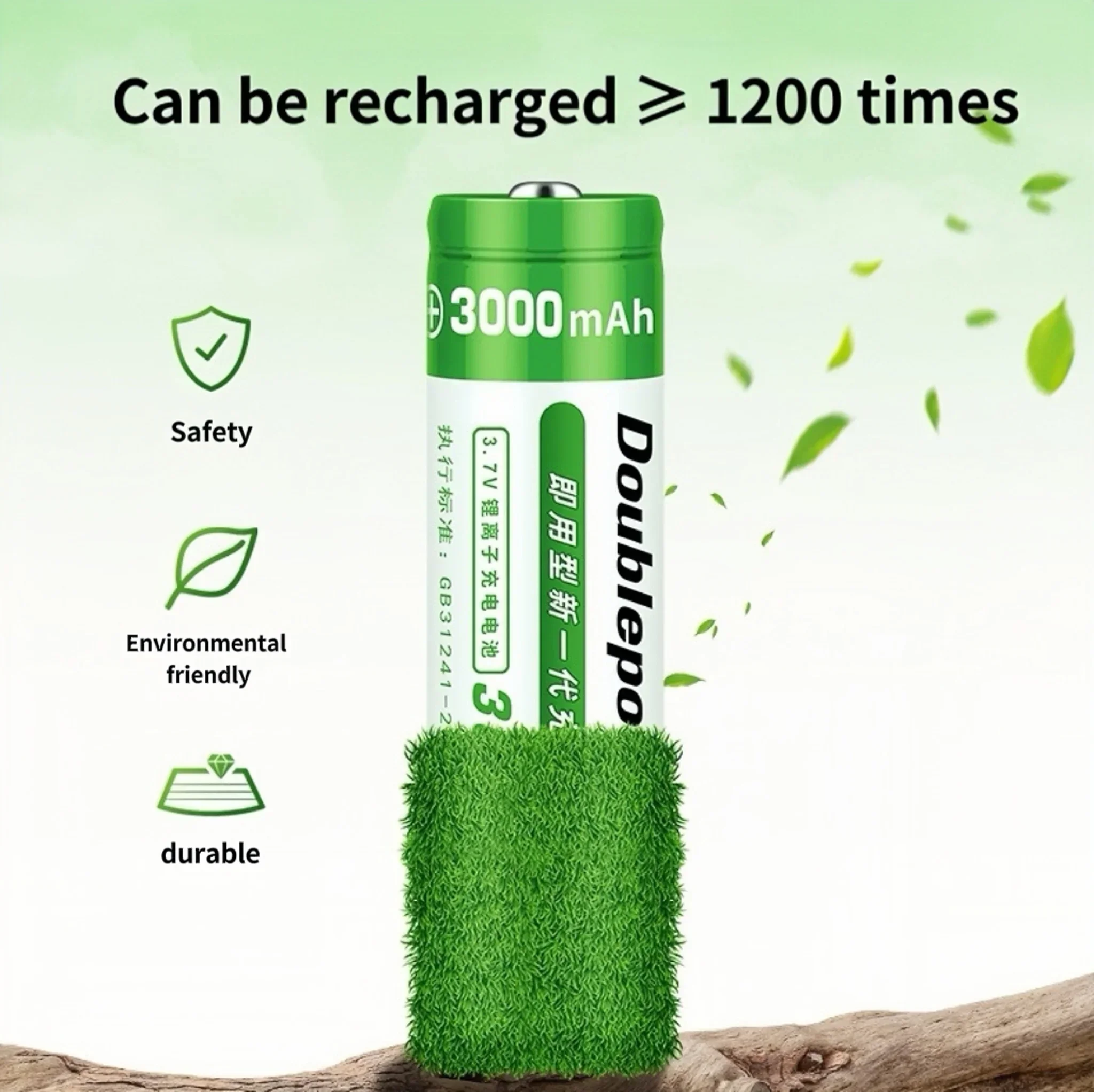 18650 Rechargeable Lithium Battery 3.7V 3000mAh Charger for Beauty devices Speakers Smart trash cans Razors Hair clippers Dron