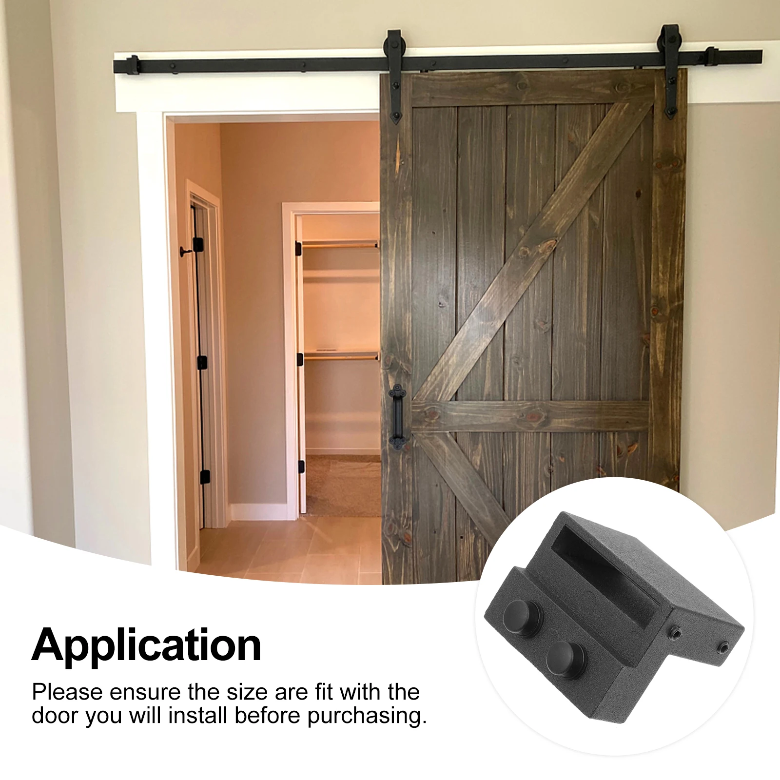 

2pcs Sliding Door Stopper Zinc Alloy Barn Hardware Flat Track Damping Reduce Noise Adjustable Tightness Ensure Fit Size Prevent