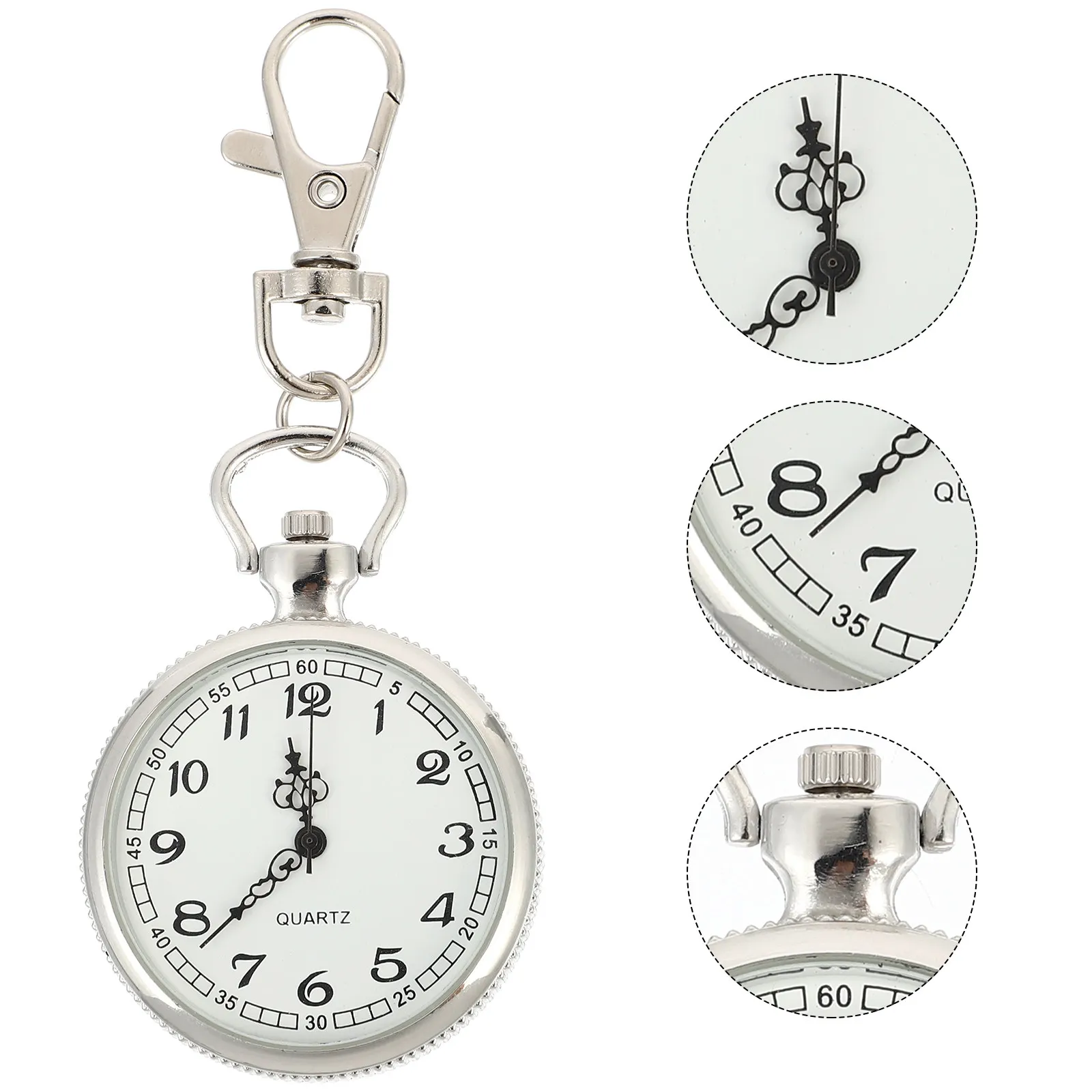 

1Pcs Nurse Fob Watch Premium Soft-Safe Material Quartz Hanging Pocket Watch for Professionals Clear Dial Stylish