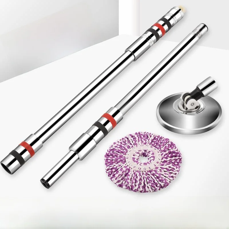 

Universal Rotating Mop Pole Replacement Cotton Head Stainl Steel Mop Handle No Hand Wa Household Cleaning Tool