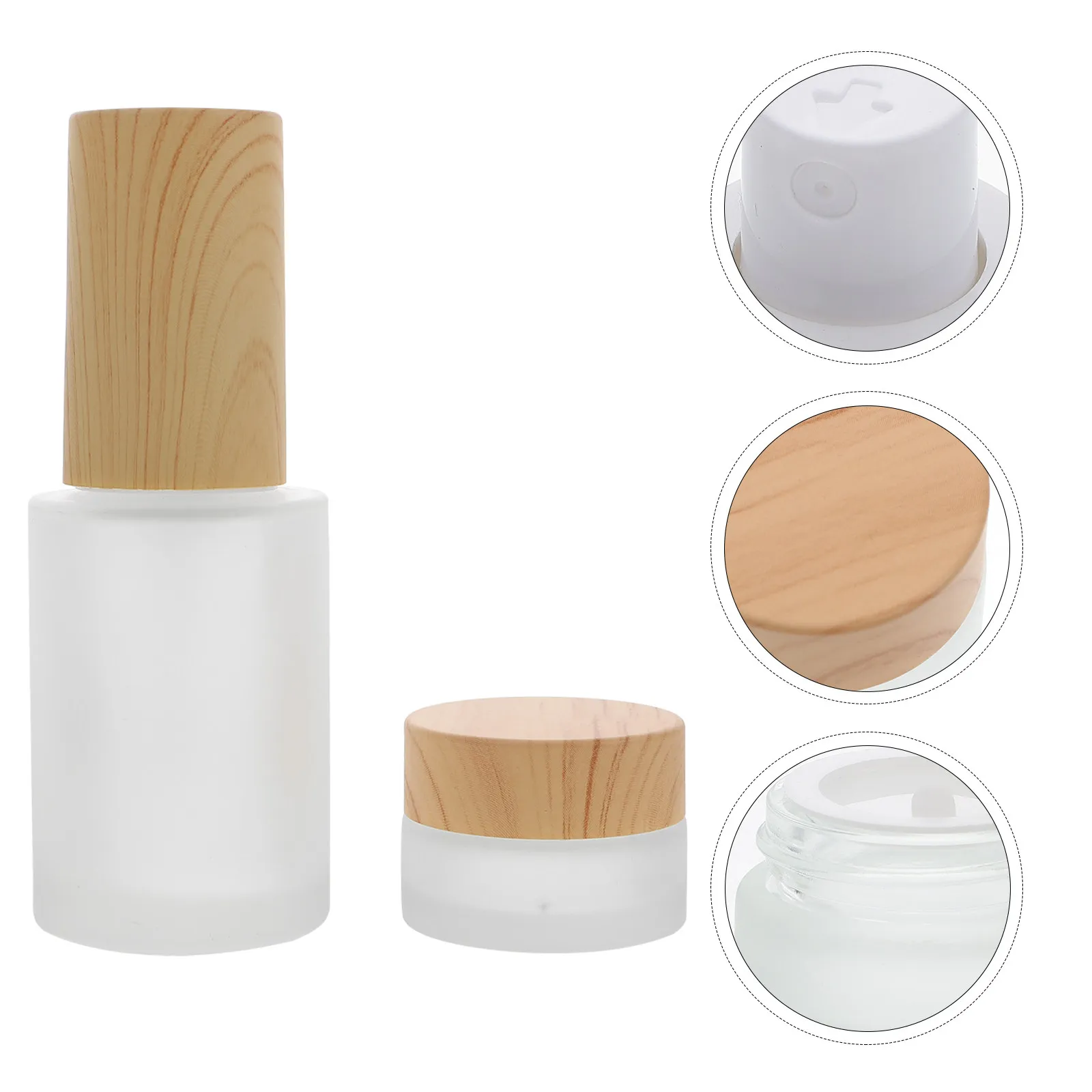 

1 set Transparent Glass Bottle For Nail Polish Remover Makeup Alcohol Refillable Thickened Storage Container Empty Multipurpose