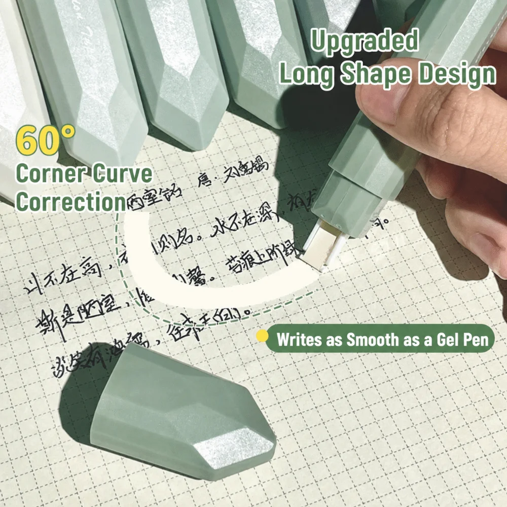 5pcs Original Paper Color Correction Tape Pen Shaped Break-proof Correction Roller Smooth Using Correction Film Tape Gift