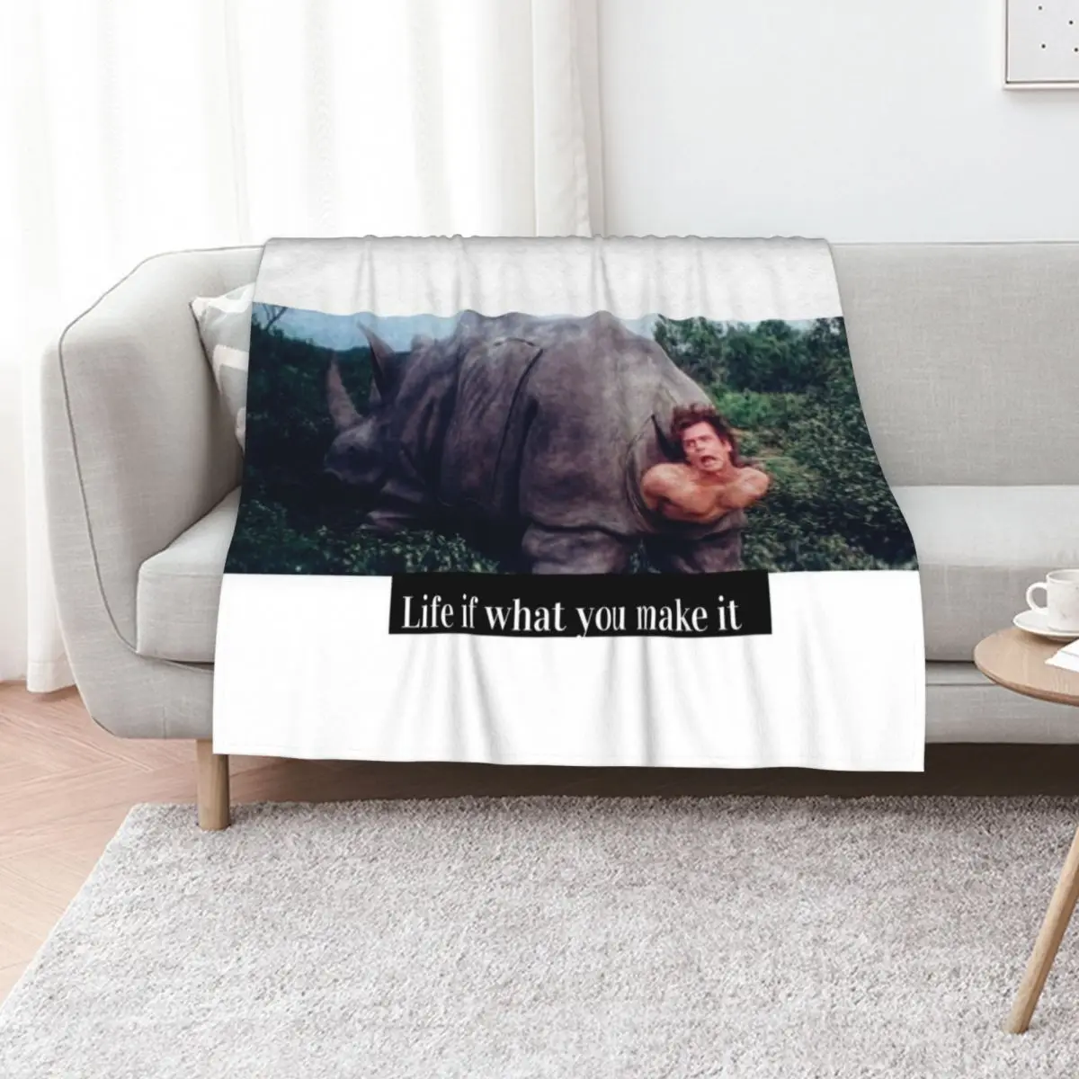 Life is what you make it Throw Blanket Soft Cozy Blanket for Pet Kids Adults