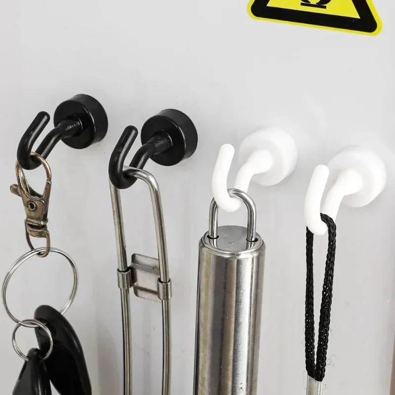 20/1 Stuks Sterke Magnetische Haken Punch-Vrije Muur Magneet Haak Voor Toetsen Jas Opknoping Hanger Keuken Koelkast Badkamer Kantoor Organizer