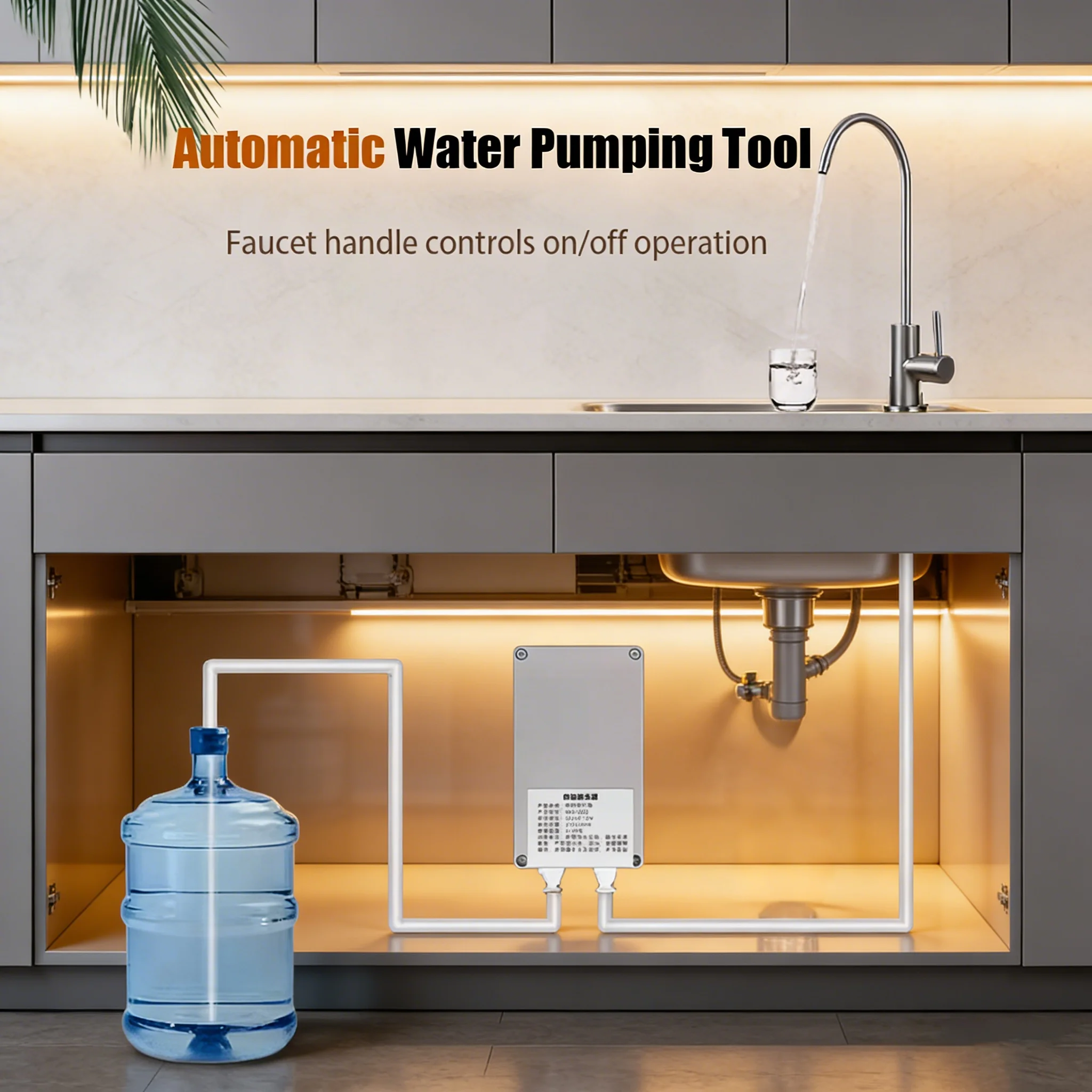 

Электрический насос для подачи воды в кухонную мойку для каравана, автоматический насос для подачи воды из-под крана, 2 л/мин, 3.5 л/мин