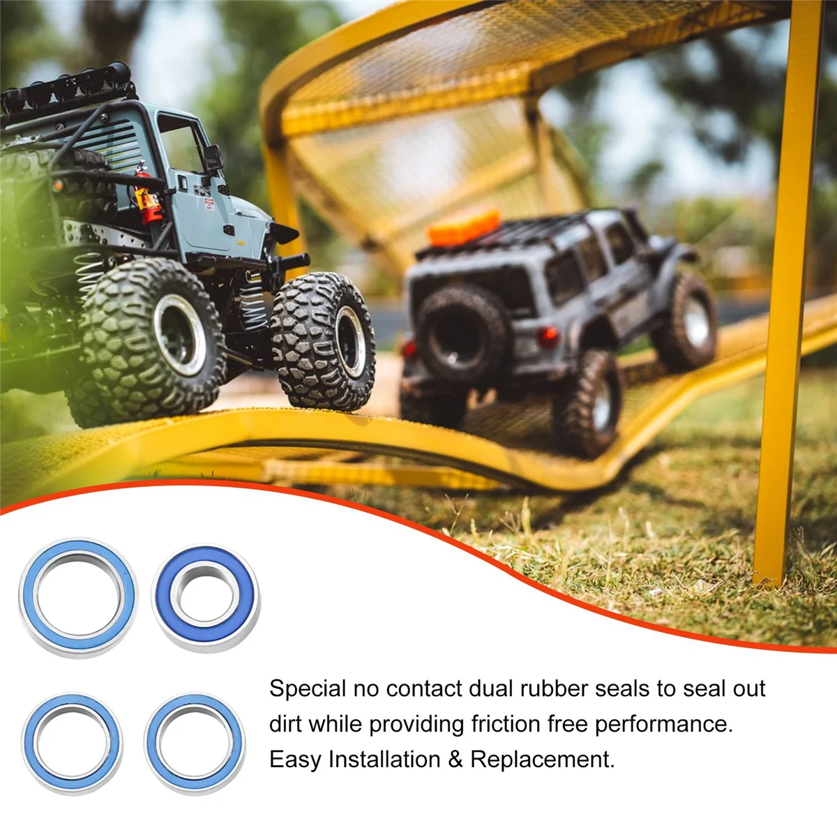 A44T21Pcs مجموعة أدوات المحمل المختومة لـ Traxxas Slash 4X4 VXL Rustler Stampede HQ727 Remo 1/10 RC ترقية أجزاء السيارة الملحقات