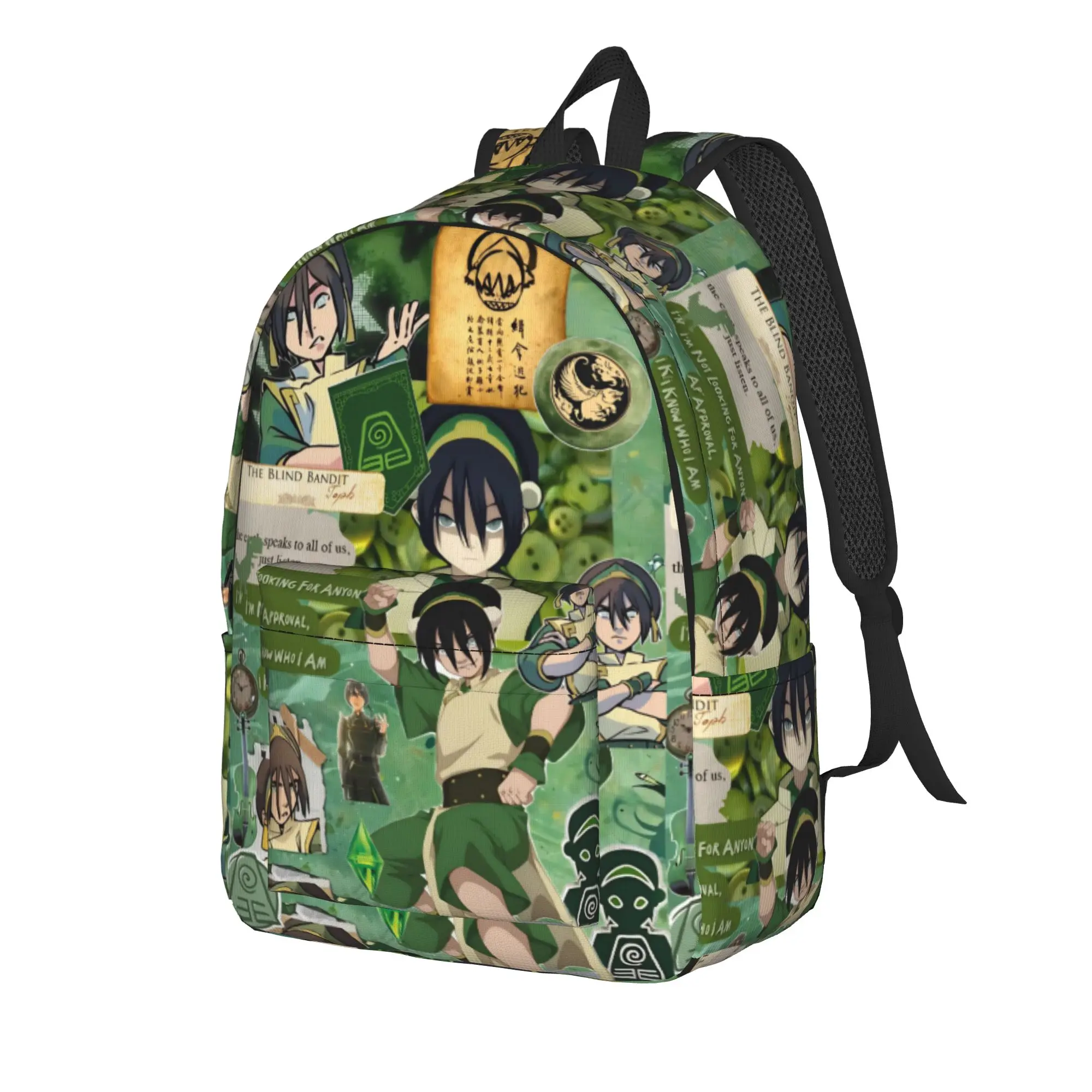 Toph Teenage Backpack Sports High School Business Avatars Airbende Anime Daypack for Men Women College Shoulder Bag