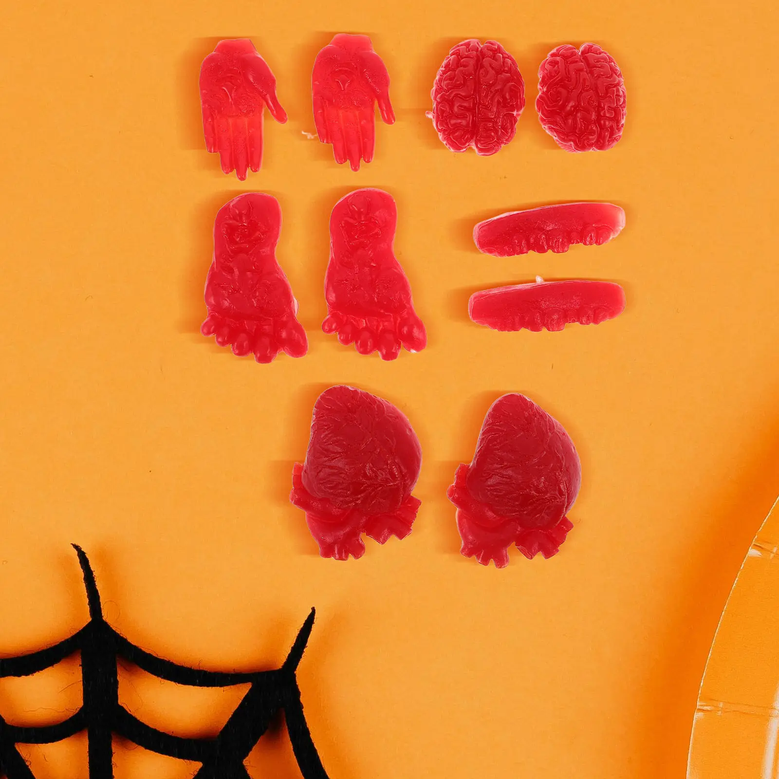 

10 шт. Имитация сердца, красный, из TPR-резины, реалистичная анатомическая модель для декора комнаты ужасов, реквизит для розыгрышей, кровавые украшения на Хэллоуин