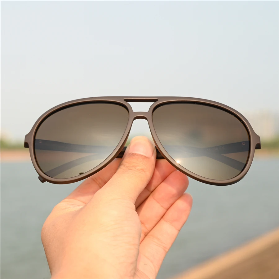 Rockjoy 150mm Oversize Black Polarized Sunglasses Male Aviation Sun Glasses for Men TR90 Ultralight FashionAnti Reflection