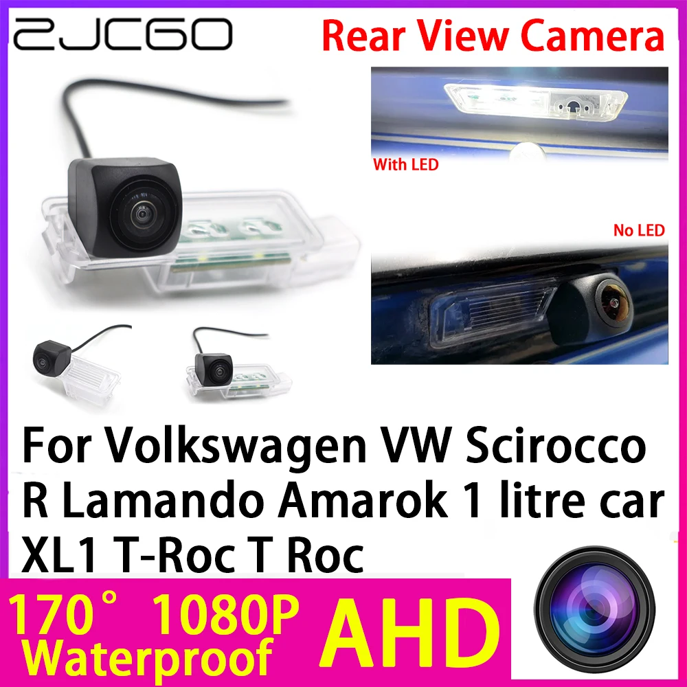 

ZJCGO AHD 1080P Reverse Rear View Camera Night Vision for Volkswagen VW Scirocco R Lamando Amarok 1 litre car XL1 T-Roc T Roc