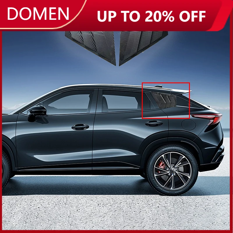 

Автомобильная задняя треугольная жалюзи, декоративная рамка с рисунком из углеродного волокна для Omoda C5 2021 2022 2023 2024 2025