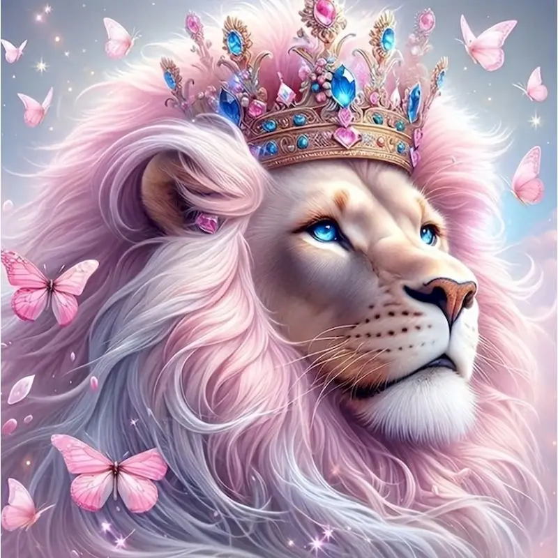 

SDOYUNO Diamond Painting Embroidery Animal Lion King Full Square/Round Rhinestone Pictures Diamond Mosaic Set Home Decor