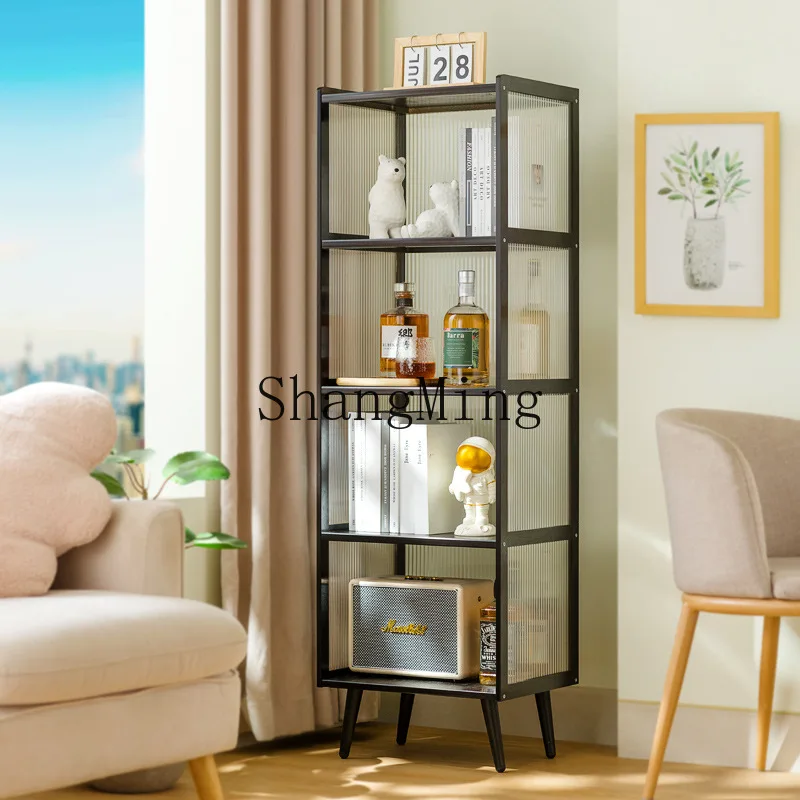 

FG simple shelf floor-to-ceiling household storage shelf against the wall display cabinet living room small bookcase