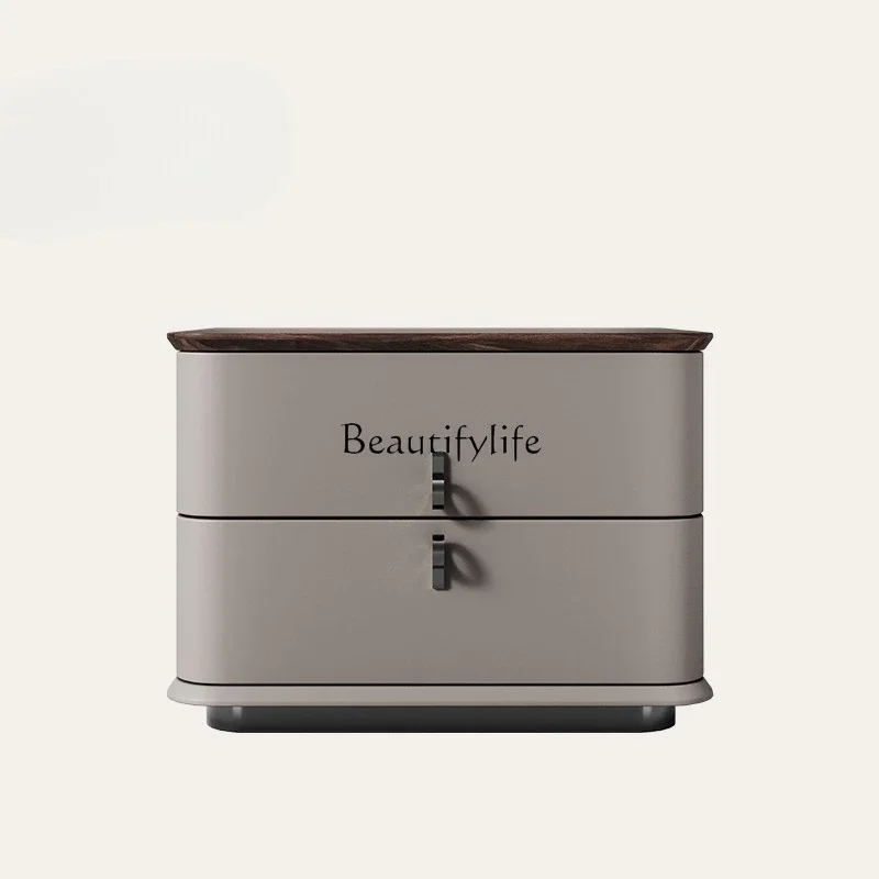 

yj39 Solid Wood Bedside Table Luxury Home Bedroom Furniture Natural Marble Bedside Cabinet