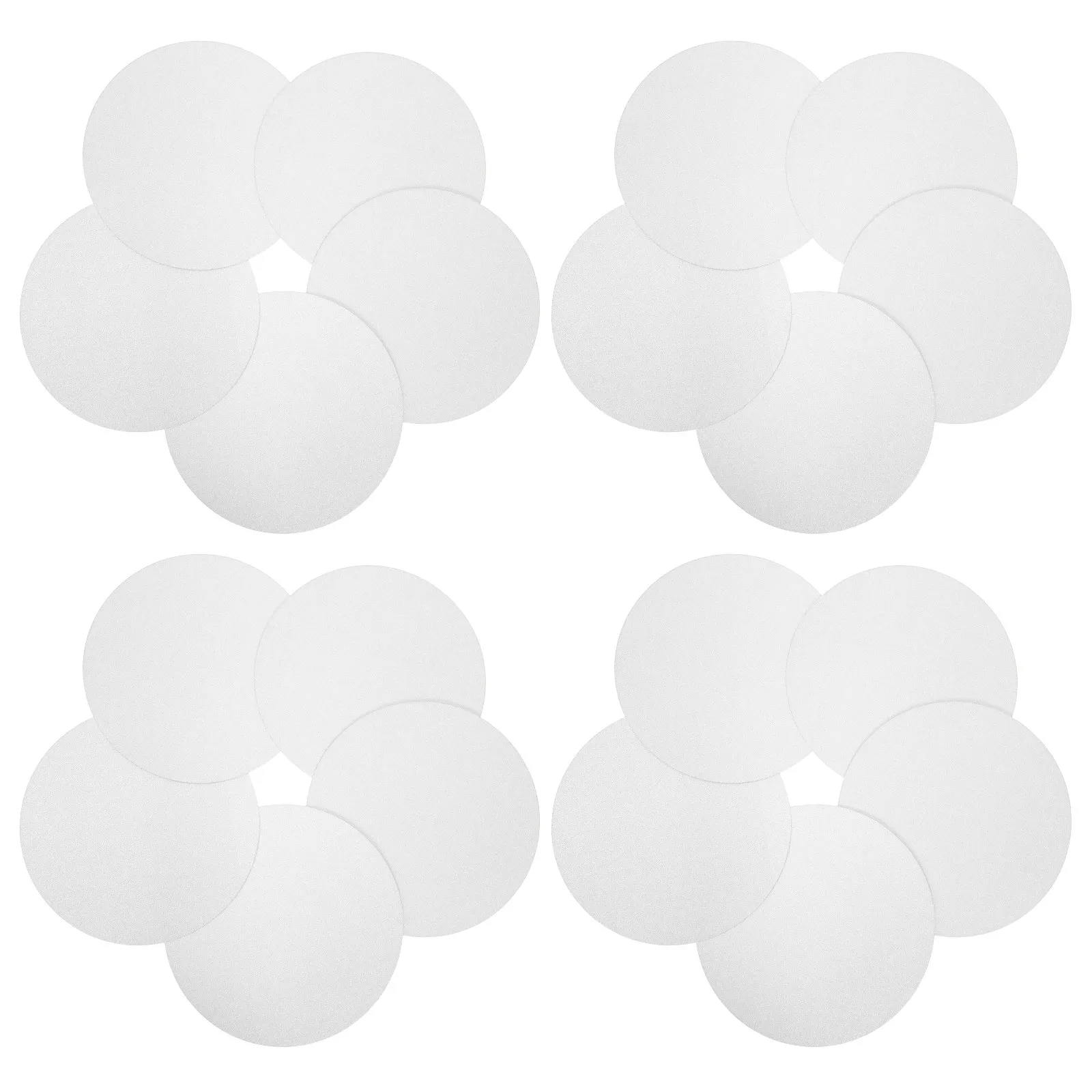 Silver Round Paper Placemats 20 Pack Reflective Disposable Table Mats for Wedding Birthday Party Decor