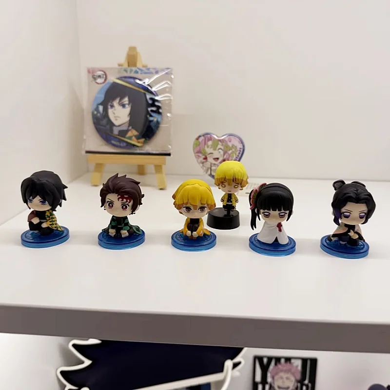 Bandai Original Gashapon Demon Slayer Zenitsu Tomioka Seated Figure Infinity Castle 01 Anime Collectible Toys Ornament Gift