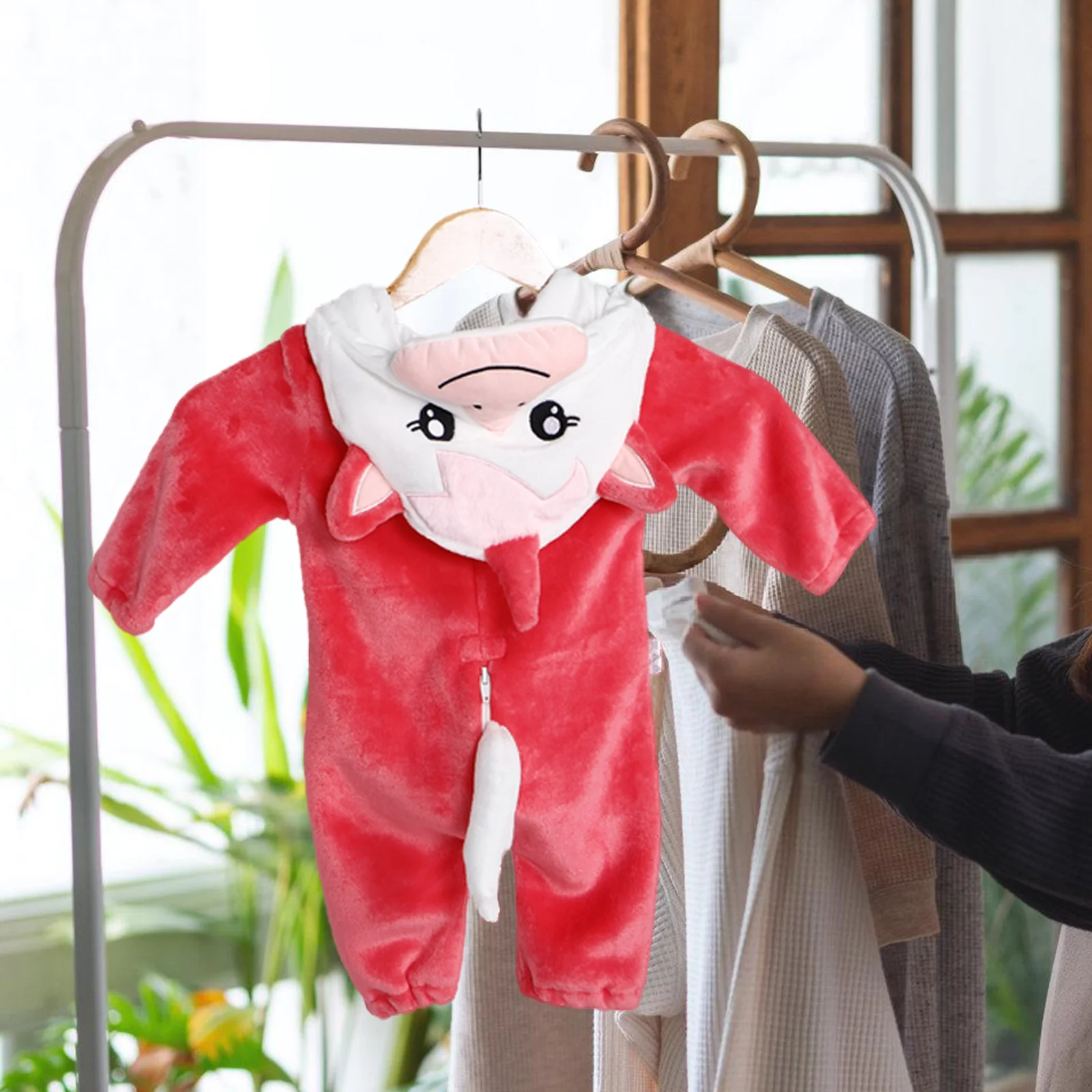 

Soft Flannel Costume 70cm Cartoon Crawler Kids Cosplay Sleepwear Set Halloween Children's Day Performance