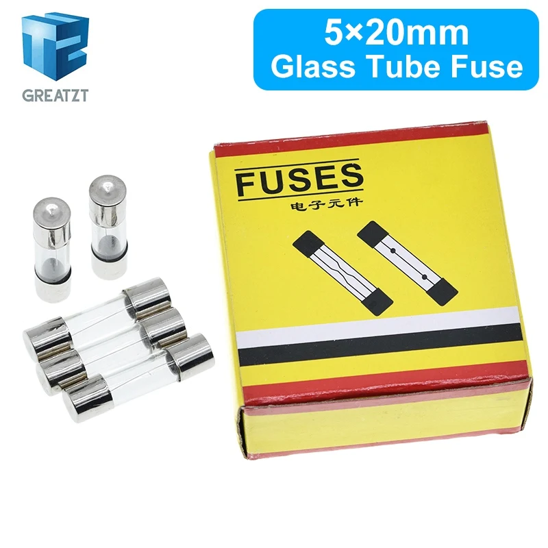 100PCS 5x20mm Fast Blow Glass Tube-Fuses 0.25A 0.5A 1A 1.5A 2A 2.5A 3A 3.15A 4A 5A 6A 7A 8A 10A 15A 20A 25A 30A 250V 5*20mm