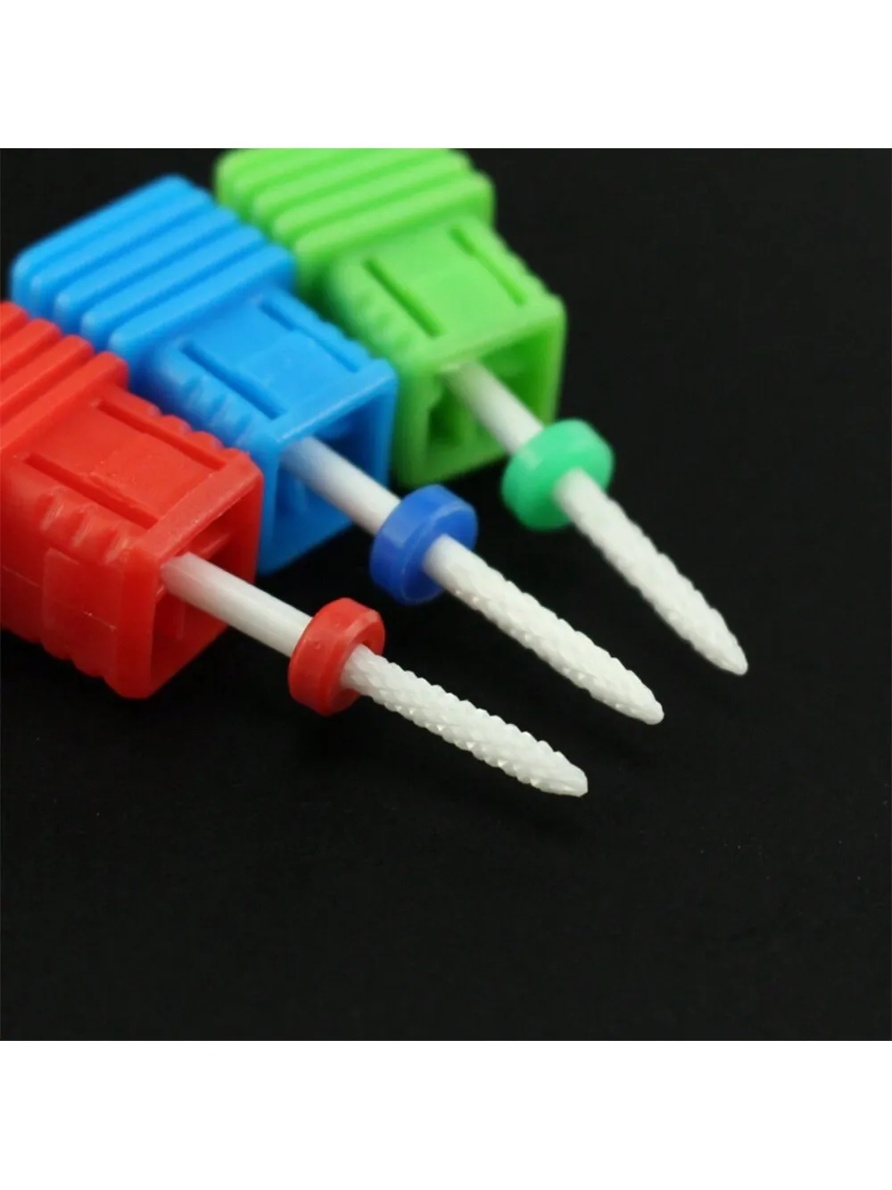 Set di testine abrasive in ceramica per nail art da 1 o 4 pezzi, strumenti esfolianti per la rimozione delle cuticole, bastoncini per la cura delle unghie pre-treatamento