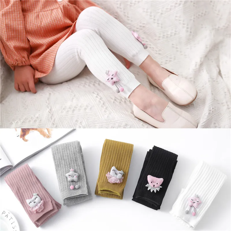 Lawadka Knitted Baby Girls Tights Cartoon Autumn Spring Pantyhose Fashion Tights For Girls Cute Toddler Age Pantyhose for 6M-3T