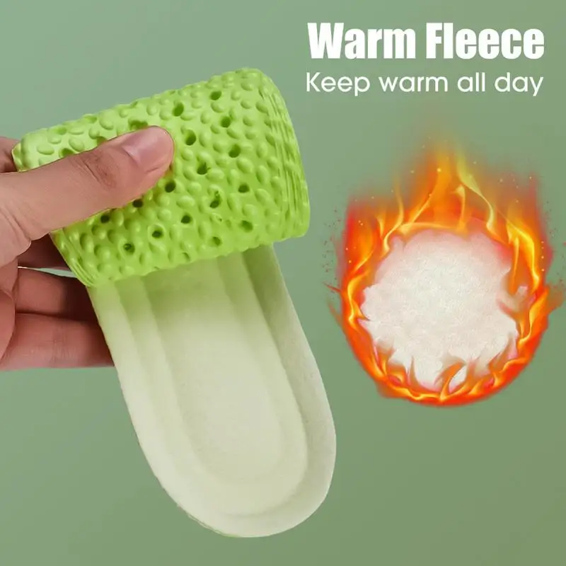 Thick Padded Insole Plush Molded Insole With Wormwood Extract Breathable Padded Insole Thermostatic Self-heating Warmth cotton