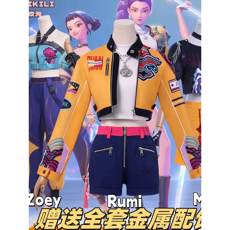 

Лили 123Rumi K-Pop Косплей Костюм Парик Охотники Демонов Сценическая Одежда Хэллоуин Охотница Девушки Группа Идол Ролевая Игра Наряд Женский Анима