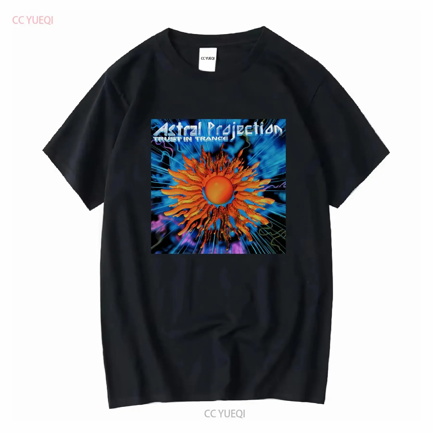 Mens T Shirt Cotton Psychedelic Trance Music Astral Projection Trust In vintage Washed Unisex Stylish Comfortable fashion