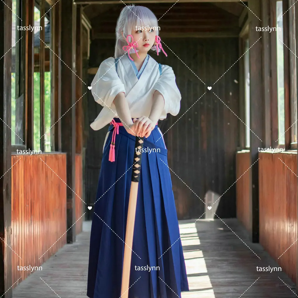 

Game Genshin Impact Kamisato Ayaka Cosplay Costume Game Genshin Impact Ayaka Cosplay Costume Kendou Kimono Young