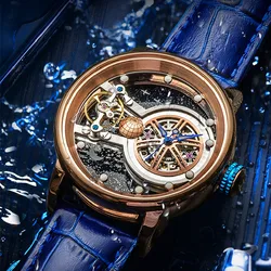 HANBORO Starry Sky Watch For Men orologi da polso meccanici Luxuri Man Clock Earth Theme Design Automat Man Watch Herren Uhr Hot