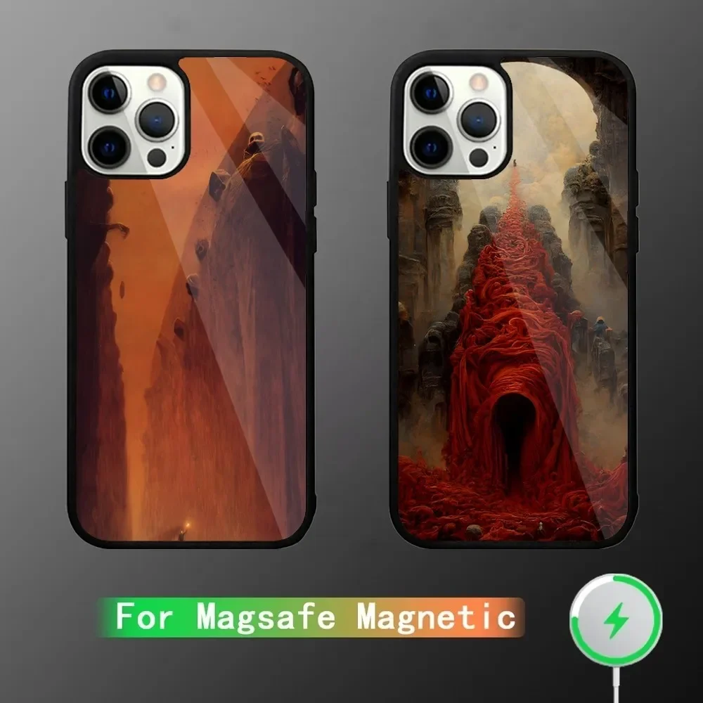

Zdzislaw Beksinski Art Paintings Phone Case For iPhone 16,15,14,13,12,11,Plus,Pro,Max Mini Magsafe Magnetic Wireless Charging