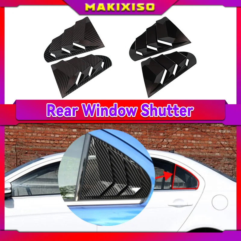 

Rear Window Side Vent Shutter Louver Cover Trim For Mitsubishi Lancer EX X EVO 2008-2018 Car Accessories Carbon Fiber Look/Black