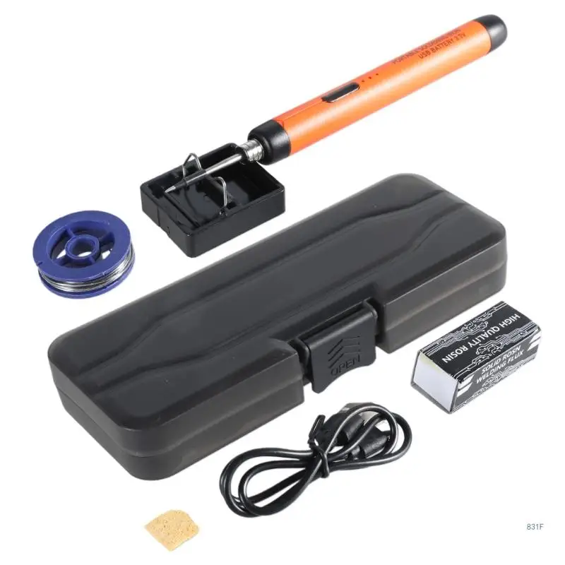 USB Rechargeable Soldering Iron Toolkit With 800mAh Battery, Miniature Portable Solder Tool Fit for Circuit Board Repair