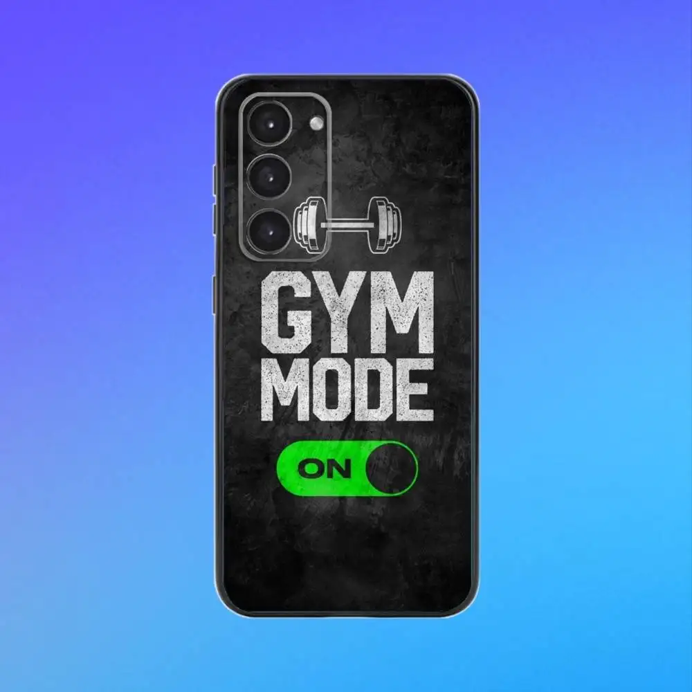 Etui na telefon Bodybuilding Gym Fitness do Samsung Galaxy A73, A72, A71, A70, A53, A52, A51, inne, miękkie, czarne etui