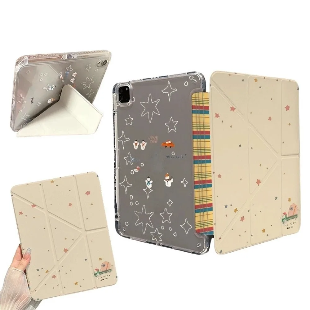 

Чехол для планшета из ТПУ, прозрачный чехол для планшета с мультяшными звездами для iPad 5, 6, 7, 8, 9, 10, 11/Air1-7/ Pro 18, 19, 20, 22/ Mini 6 7