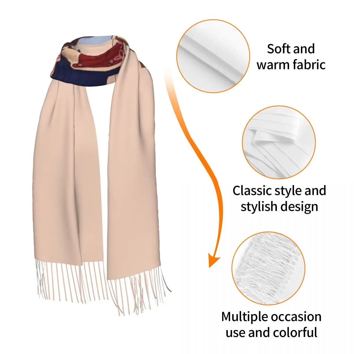 Gilmore الفتيات الكتابة على الجدران وشاح شرابة الأوشحة النساء شالات دافئة لينة ويلتف طويل الخريف الشتاء شال التفاف #6