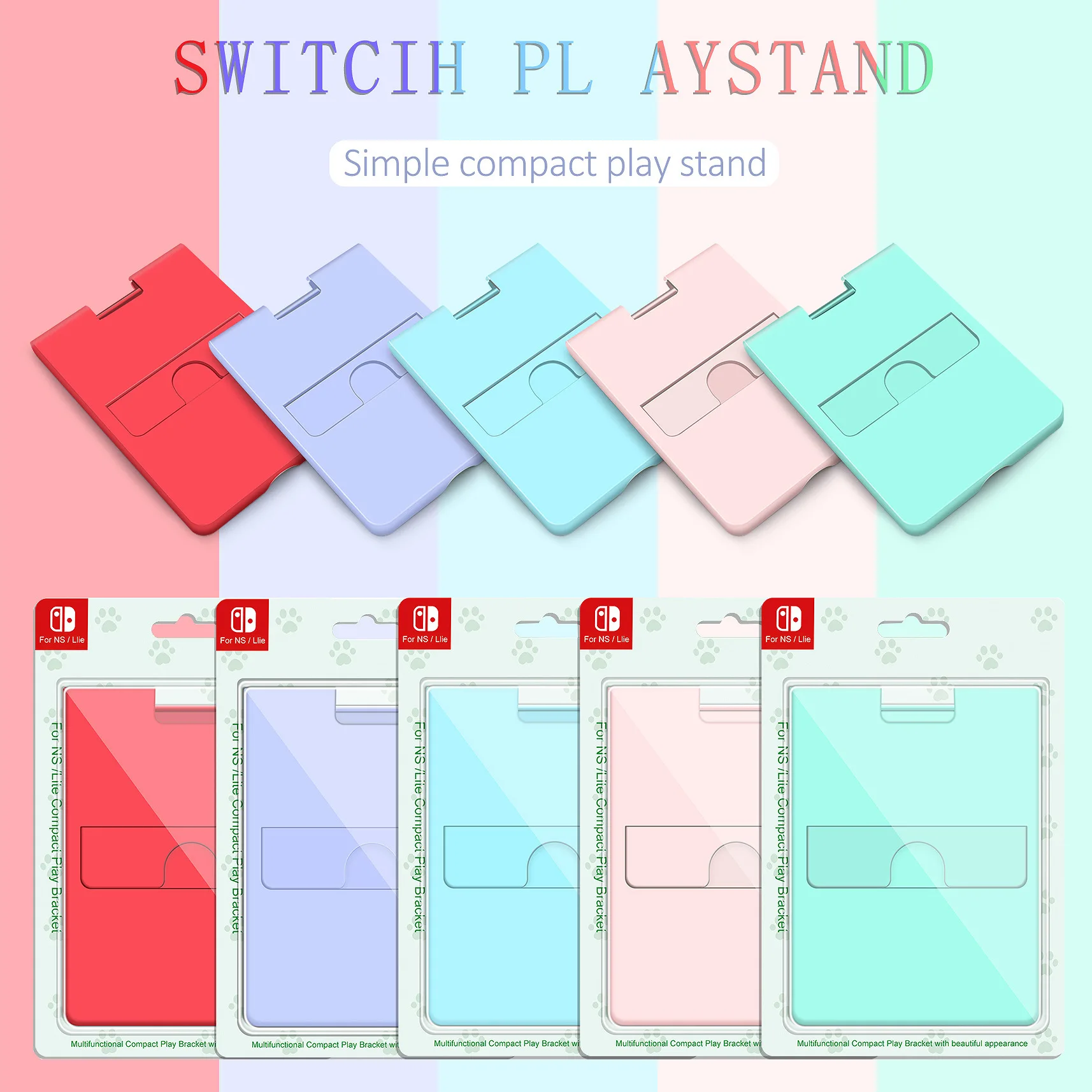 Portable Foldable Stand Mobile Phone Desktop Hold Game Console Tablet PC Oversized Bracket for Nintendo Switch Lite Oled Host