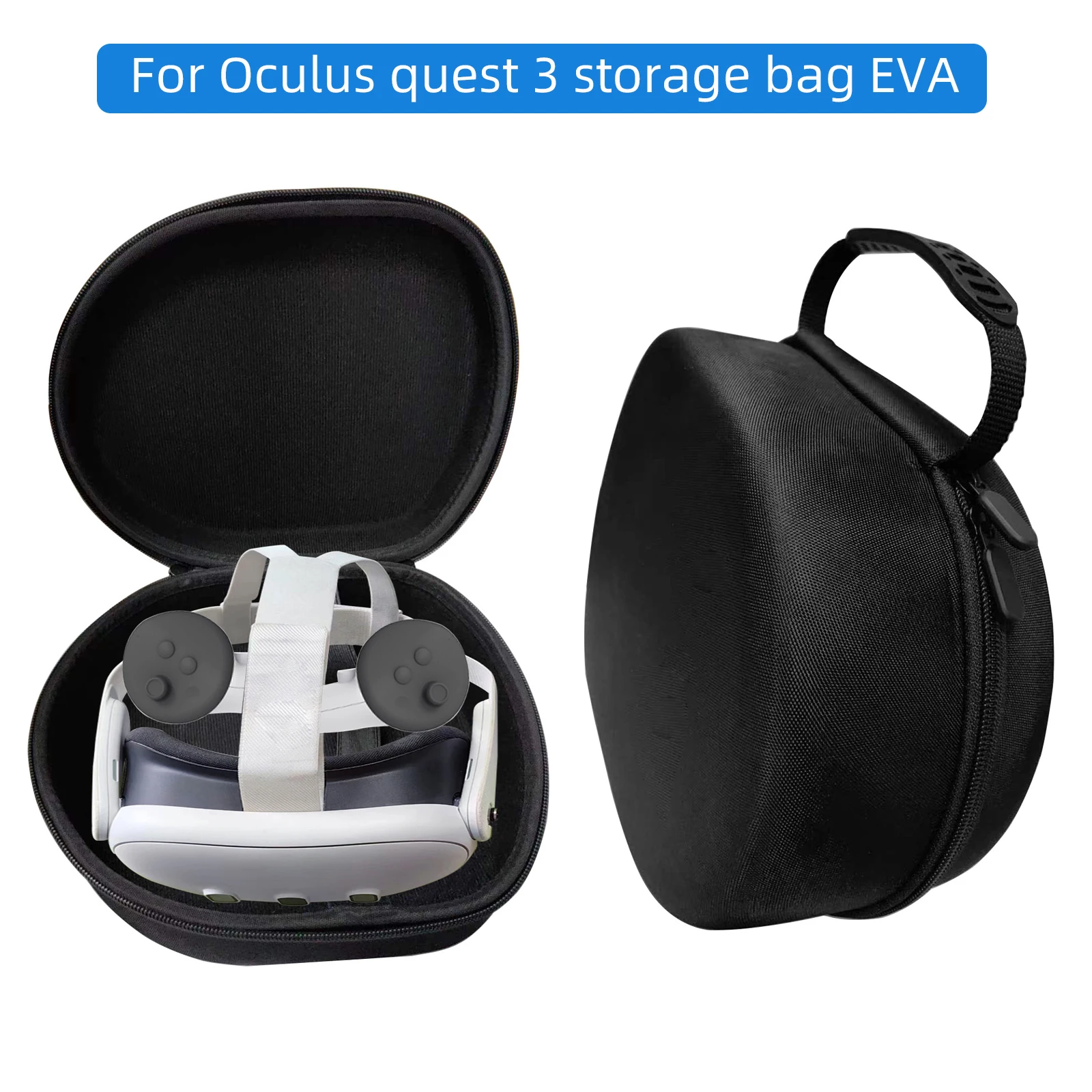 

For Qculus Quest 3 storage bag EVA VR Glasses and handle Portable Zipper Protection Bag For Meta Quest3 Storage Hard case