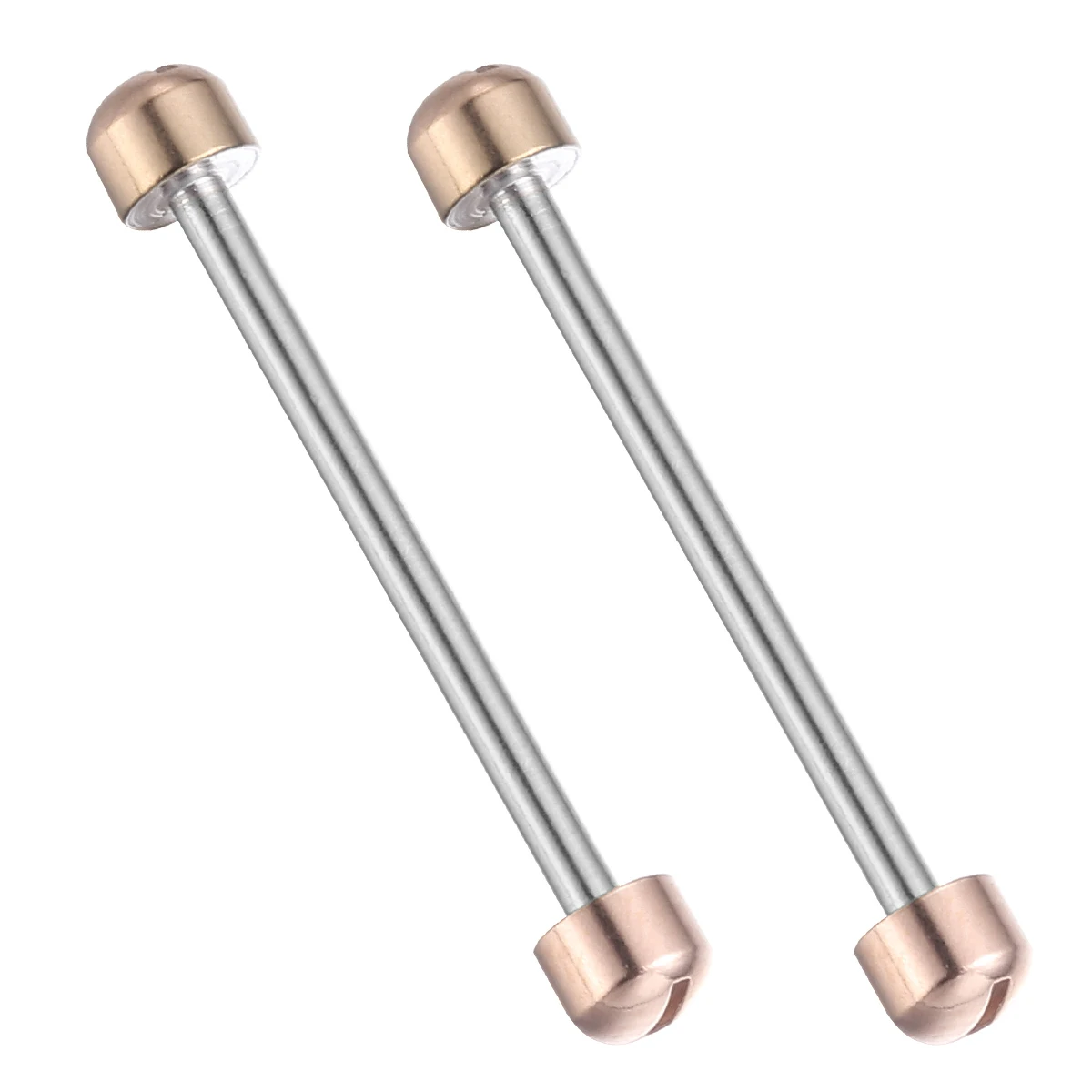 2Pcs Watch Connection Rod Band Connector Repair Tool Kit Stainless Steel Screw-in Easy Install Watch Strap Link Rod Tube