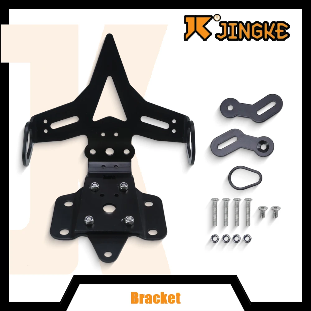 

For Yamaha MT-07 FZ-07 Motorcycle License Plate Holder Fender Eliminator Tail Tidy Bracket with LED Light MT07 MT 07 Accessories