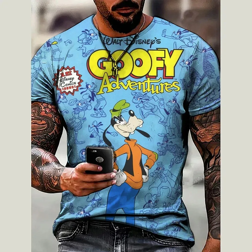 

2025 Disney Mickey Mouse Donald Duck Goofy 3D Printed Tees Summer Men's Women's Quick-drying T-shirts Going Out Daily Tops