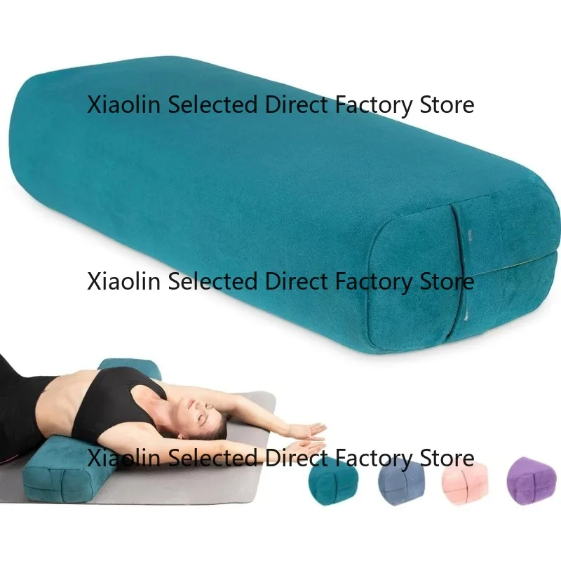 Triple-Layer Sponge Yoga Bolster Pillow for Restorative Yoga & Meditation-Versatile Support Pillow, Balance & Poses Modification